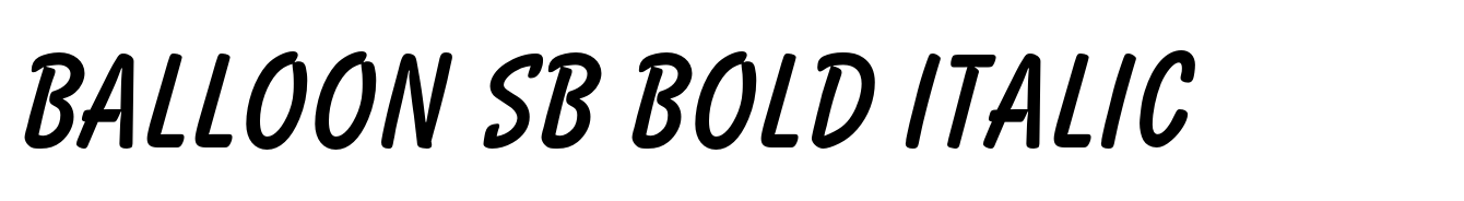 Balloon SB Bold Italic